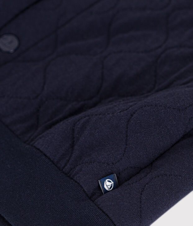 Babies' Quilted Tube Knit Baseball Jacket SMOKING