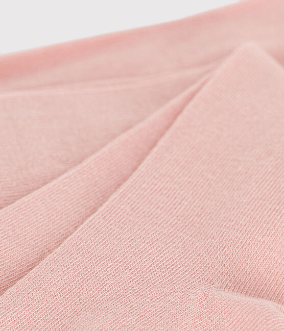 Children's plain cotton jersey tights SALINE pink
