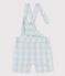 Babies' Poplin Dungaree Shorts BOLDAIR /MARSHMALLOW