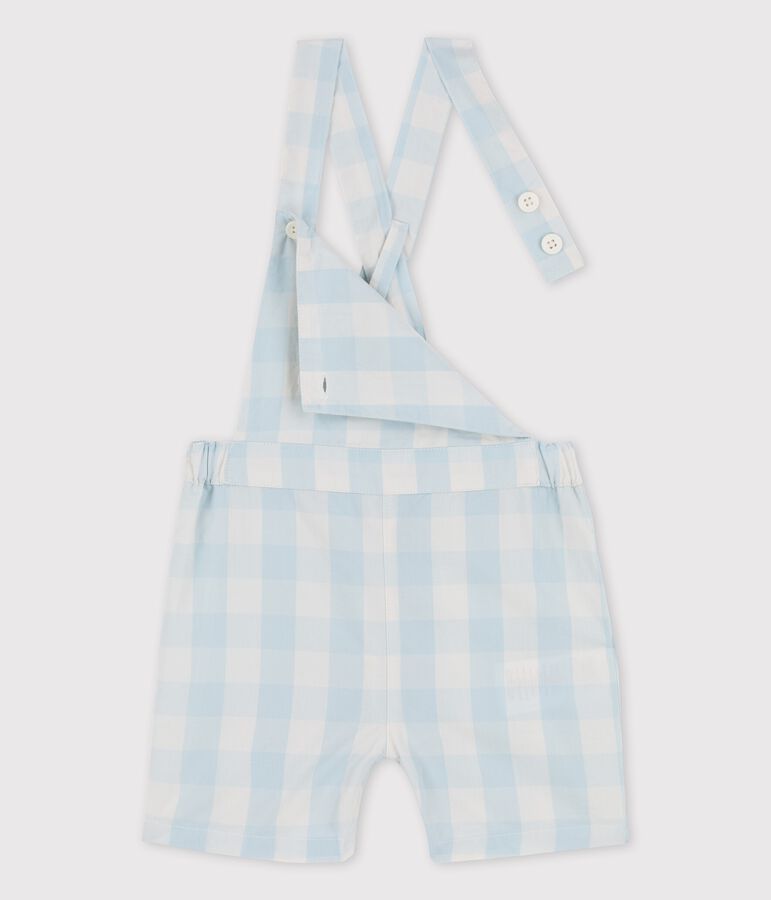 Babies' Poplin Dungaree Shorts BOLDAIR/white