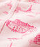 Babies' Pink Toile de Jouy Footless Cotton Sleepsuit FLEUR pink/GROSEILLER pink