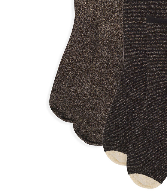 Women's Mid-High Socks Set NOIR black/OR yellow