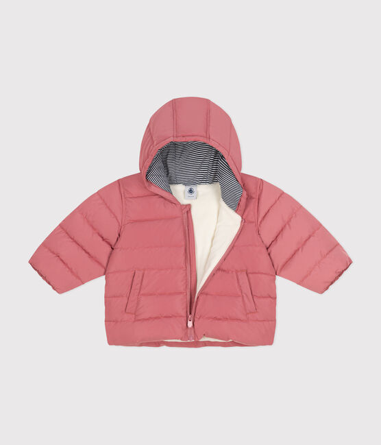 Babies' Fleece Lined Puffer Jacket ROSEWOOD pink