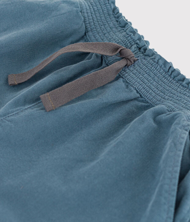 Girls' Loose Fit Velvet Trousers blue