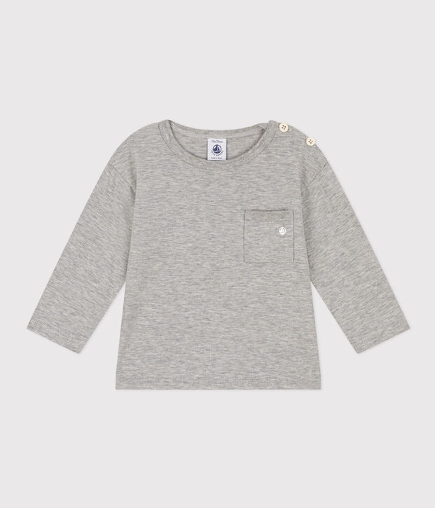 Babies' Long-Sleeved Slub Jersey T-Shirt grey