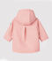 Girl's coat in wool fabric CHEEK pink/MARSHMALLOW white