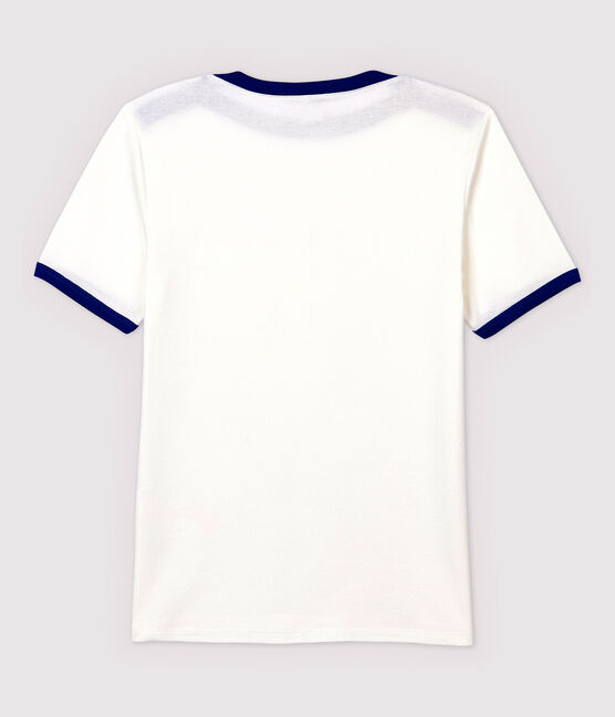 Women's Cotton T-Shirt MARSHMALLOW white/SURF blue