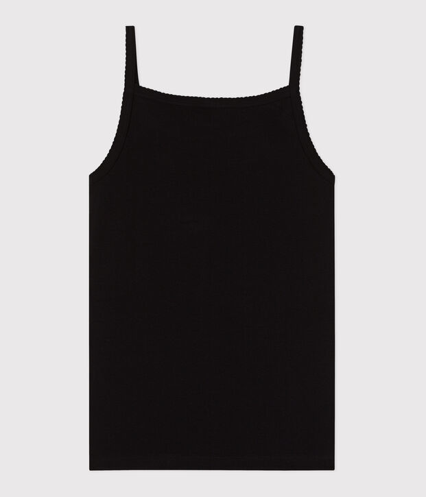 Women's cotton tank top black