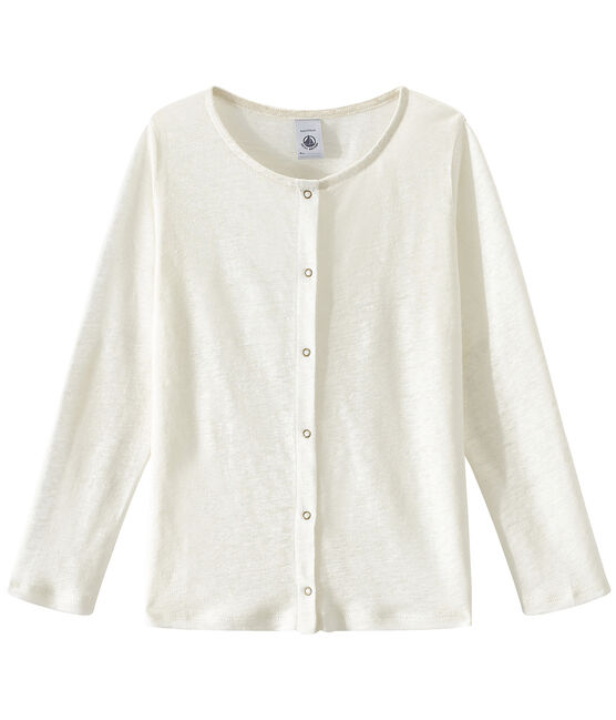 Girl's cardigan LAIT white/OR yellow