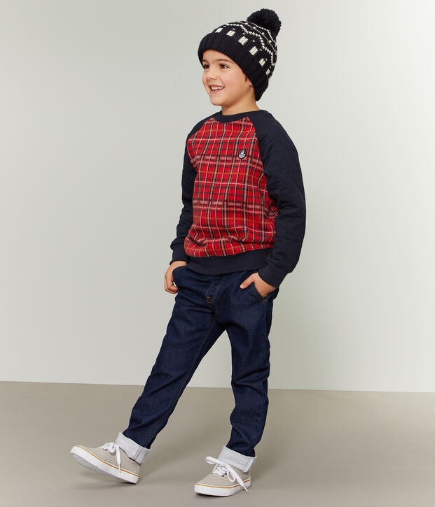 Boy's Sweatshirt red/blue/grey