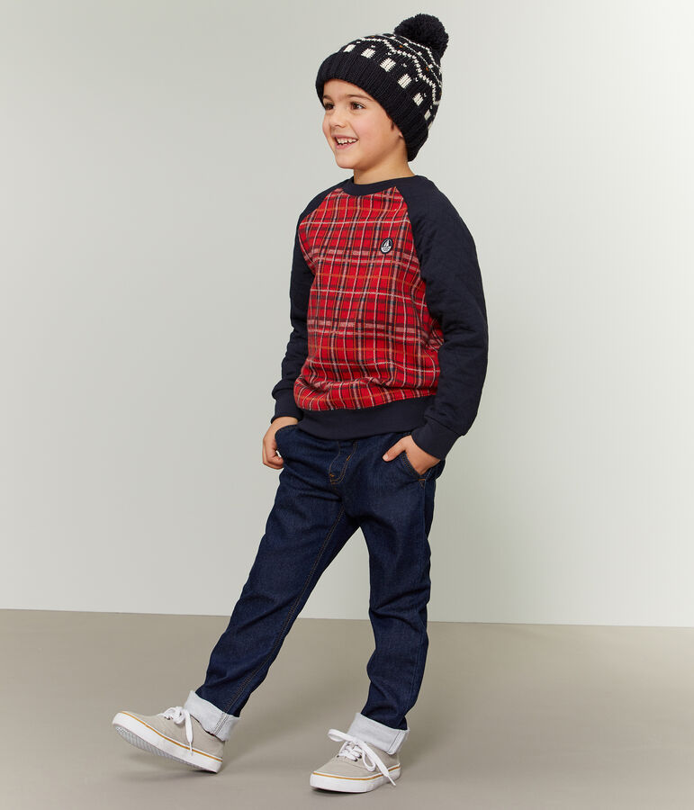 Boy's Sweatshirt red/blue/grey