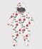 Babies' floral print polyester snowsuit Ecru/multicolor