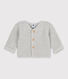 Babies' Moss Stitch Cotton Cardigan