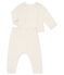 Babies' Clothing in Cotton/Merino Wool/Polyester - 2-Piece Set MARSHMALLOW white
