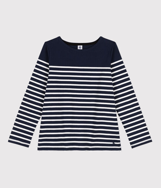 Women's Iconic Cotton Breton Top SMOKING blue/MARSHMALLOW white