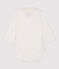 Babies' White Organic Cotton Bodysuit with Collar MARSHMALLOW white