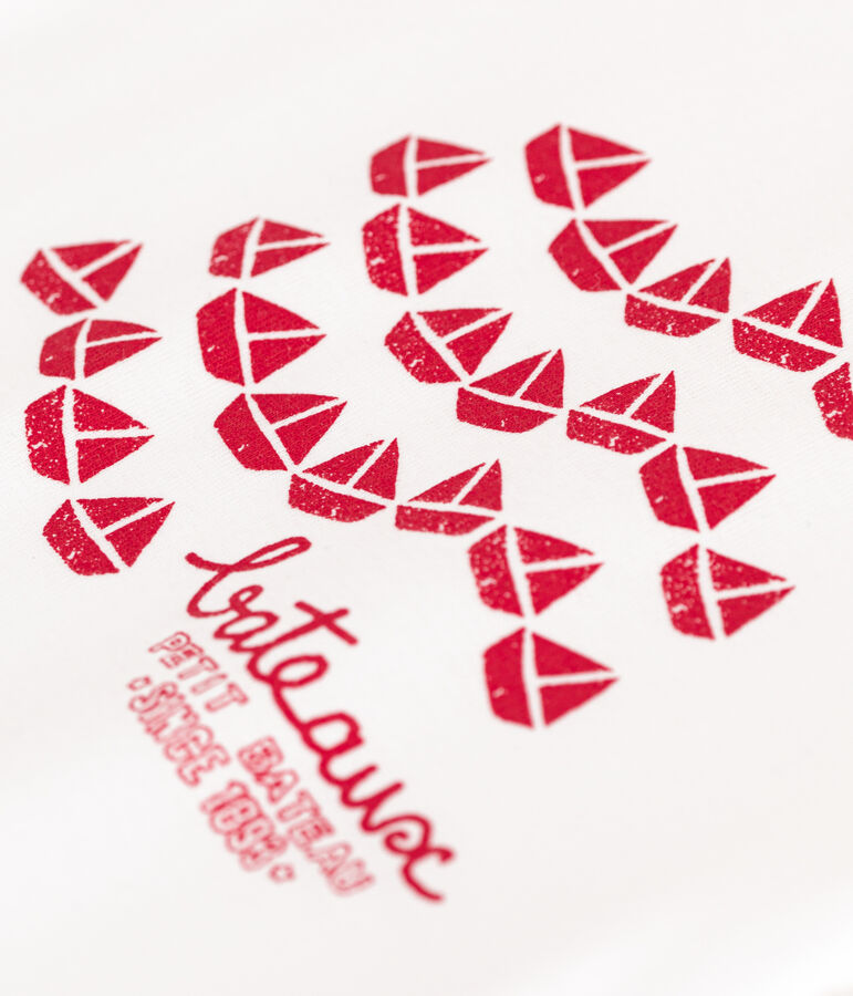 Children's short-sleeved cotton T-shirt white