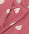 Children's heart print cotton pyjamas pink/white