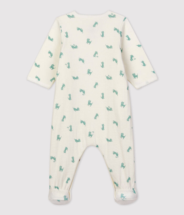 Babies' Organic Cotton Bodyjama MARSHMALLOW white/HERBIER