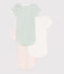 Babies' short-sleeved floral cotton bodies - 3-pack variante 1