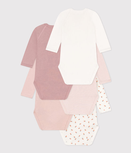 Long-Sleeved Wrapover Cotton Bodysuits - 5-Pack variante 2
