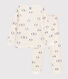 Children's penguin print fleece pyjamas