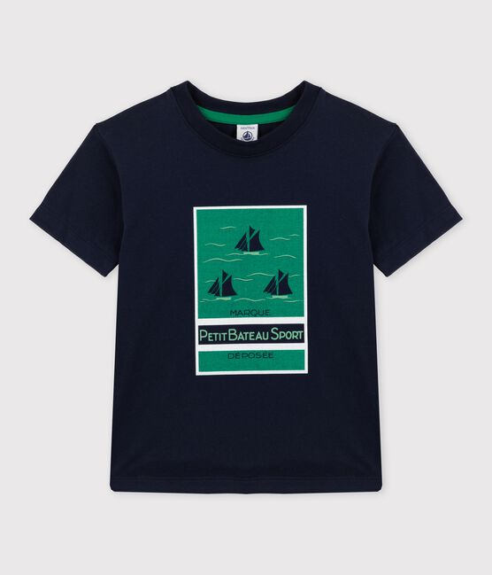 Boys' Short-Sleeved Jersey T-Shirt SMOKING blue