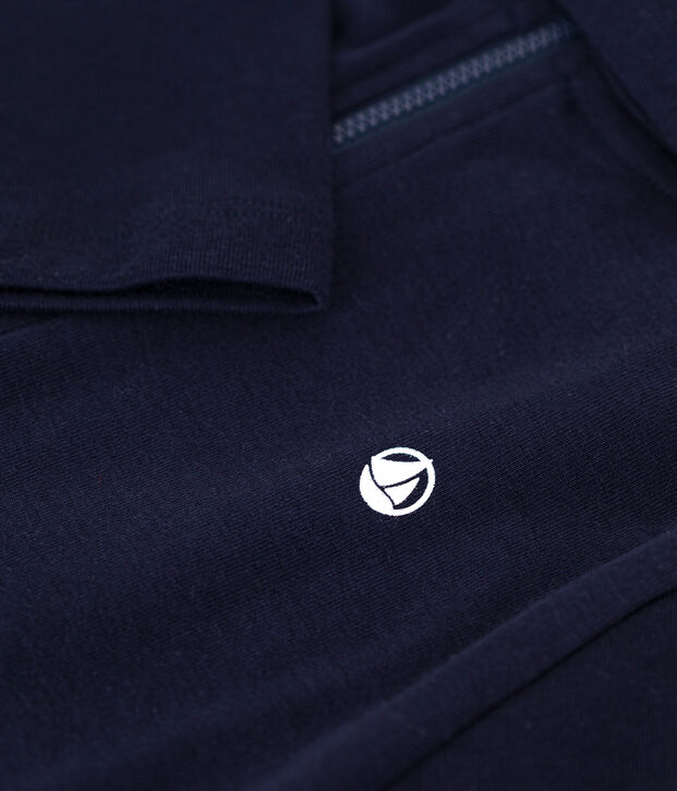 Boys' Cotton Rib Zip-Up Hoodie blue