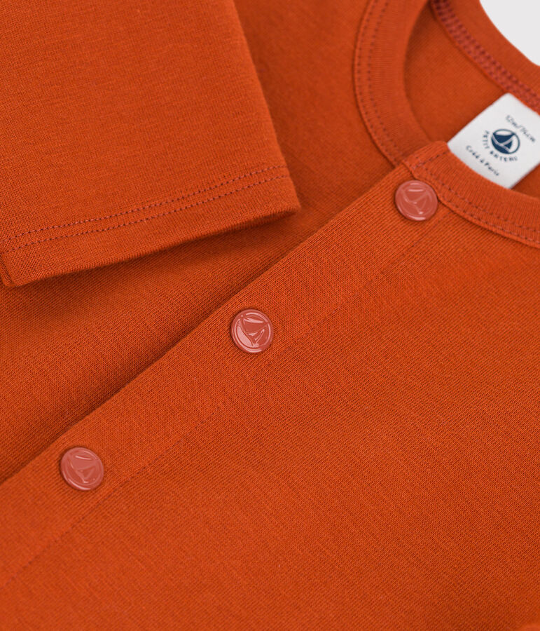 Babies' Plain Thick Jersey Cardigan brown