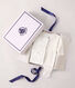 Newborn babies' gift box set in cotton printed with little hearts