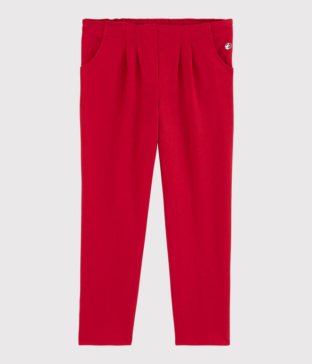 Girls' Jersey Trousers red