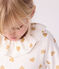Children's golden heart-print velour pyjamas MILK /DORE