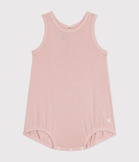 Babies' Short Cotton Playsuit SALINE pink