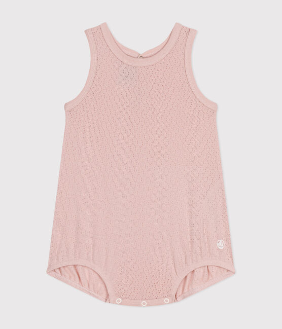 Babies' Short Cotton Playsuit SALINE pink