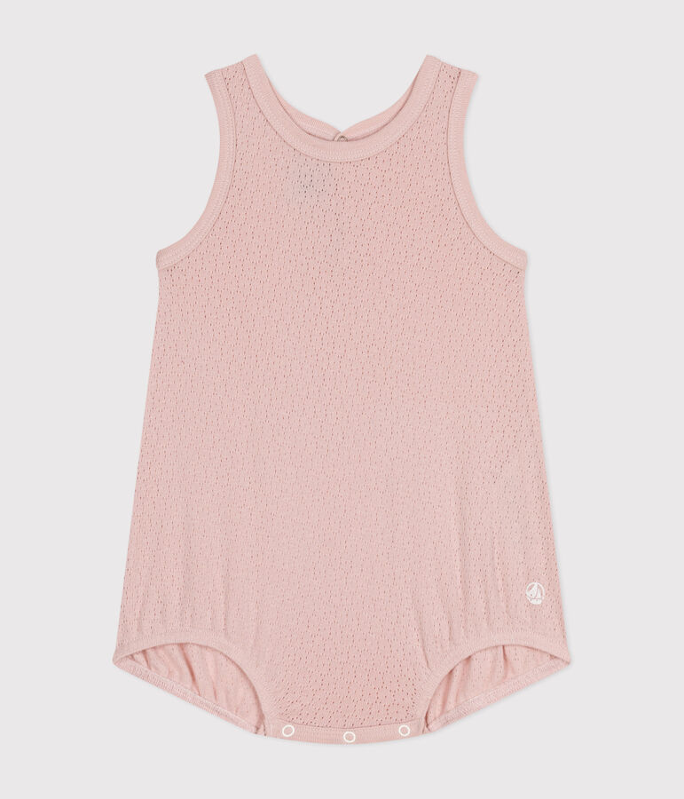 Babies' Short Cotton Playsuit pink