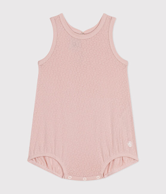 Babies' Short Cotton Playsuit SALINE pink
