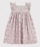 Children's sleeveless floral print cotton dress blue/multicolor
