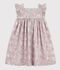 Children's sleeveless floral print cotton dress blue/multicolor