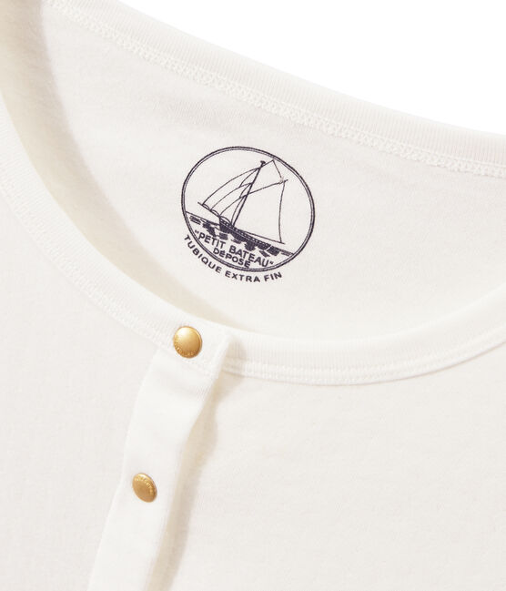 Women's extra-fine tube knit cardigan MARSHMALLOW white