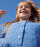 Girls' Short-sleeved English embroidery Dress GAULOISE blue