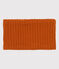 Babies' Knit Snood with Recycled Fleece Lining RUSTY brown