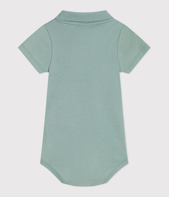 Babies' short-sleeved plain cotton body PAUL green