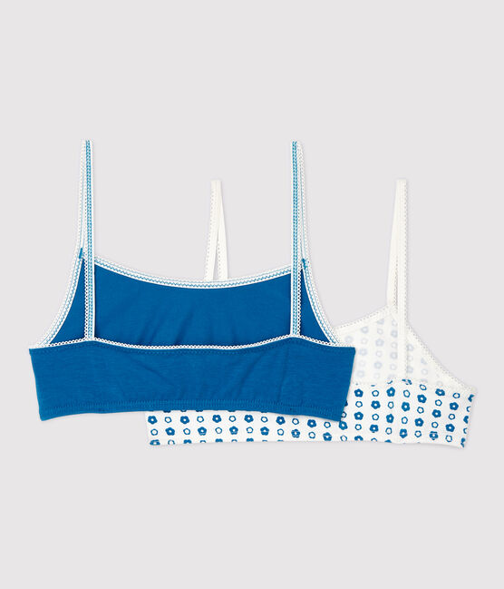 Girls' Graphic Floral Print Organic Cotton and Elastane Bralettes - 2-Pack variante 1