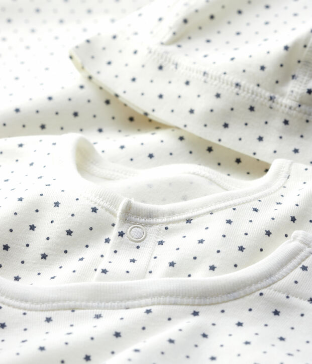 Babies' White Starry Organic Cotton Newborn Gift Set multicolor