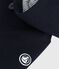 Babies' pea coat in plain woollen broadcloth SMOKING blue