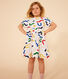 Girl's Short-sleeved Printed Cotton Dress