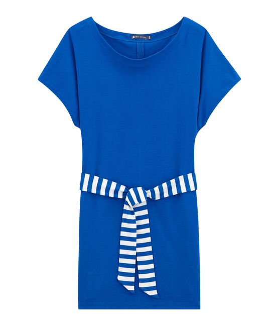 Women's short sleeve dress PERSE blue