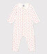 Babies' Little Heart Patterned Fleece Jumpsuit