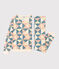 Women's Patchwork Cotton Pyjamas AVALANCHE white/MULTICO