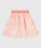Children's short printed cotton skirt white/multicolor
